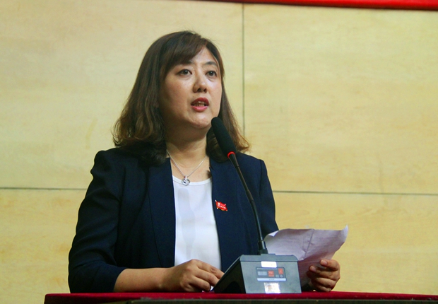 优秀共产党员代表赵宁发言