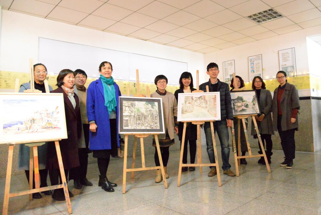 老师们观摩作品